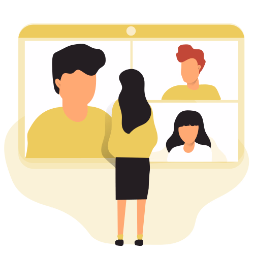 Construction workers orchestrating a project